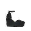 Castaã±er Charmie Ankle-strap Platform Espadrilles In Black