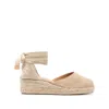 Castaã±er 50mm Wedge Espadrilles In Neutral