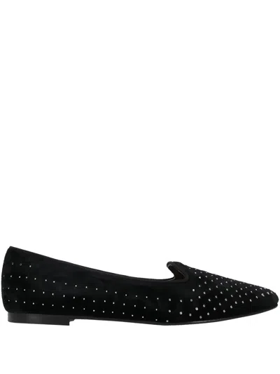 Castaã±er Studded Velvet Loafers In Black
