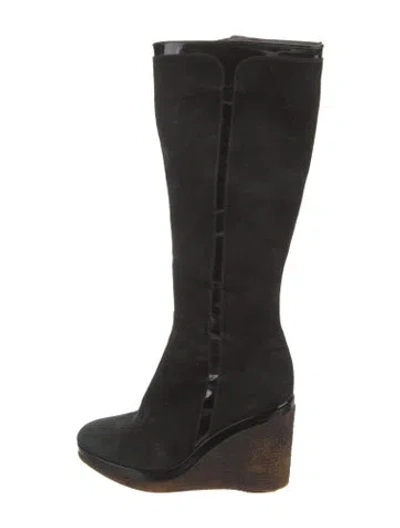 Pre-owned Castaã±er Suede Boots In Black