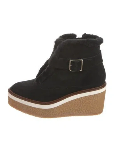 Pre-owned Castaã±er Suede Boots In Black