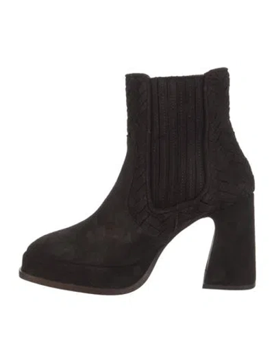 Pre-owned Castaã±er Suede Chelsea Boots In Brown