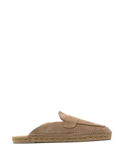Castaã±er Suede Espadrille Sandals In Brown
