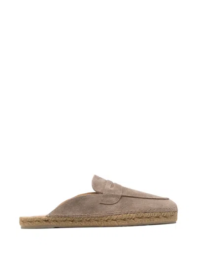 Castaã±er Suede Espadrille Sandals In Brown