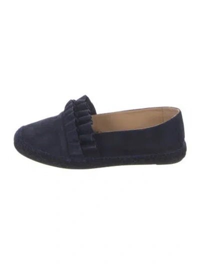 Pre-owned Castaã±er Suede Espadrilles In Blue