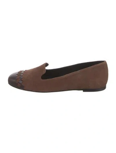 Pre-owned Castaã±er Suede Loafers In Brown