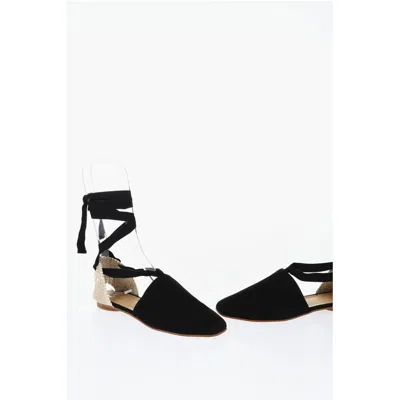 Castaã±er Suede New Gala Lace Up Sandals