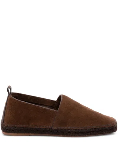 Castaã±er Suede Trim Espadrilles In Brown