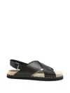 Castañer Tiago Crossover-strap Slingback Sandals In Black