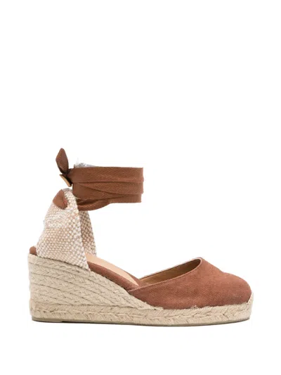 Castaã±er Tie-ankle Heeled Espadrilles In Brown