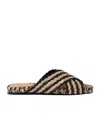 Castaã±er Two-tone Patchwork Slippers In Black