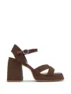 Castaã±er Valee Braided-strap Platform Sandals In Brown