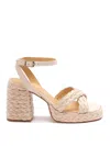 Castaã±er Raffia Woven Espadrilles In Sand