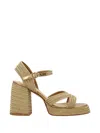 Castaã±er Valle Platform Heeled Espadrilles In Multi