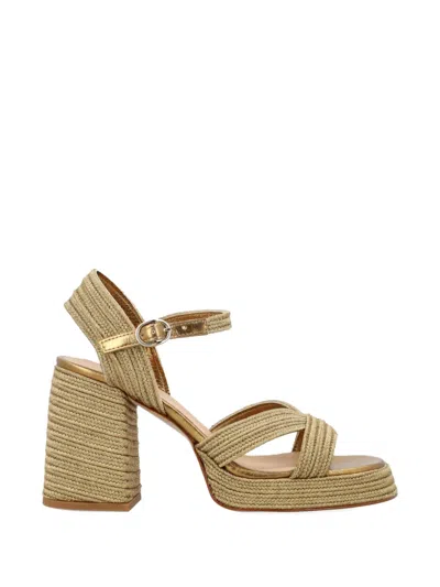 Castaã±er Valle Platform Heeled Espadrilles In Multi