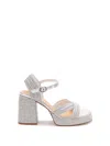 Castaã±er Castaner Valle Sandal With Handmade Metallic Braiding In Silver