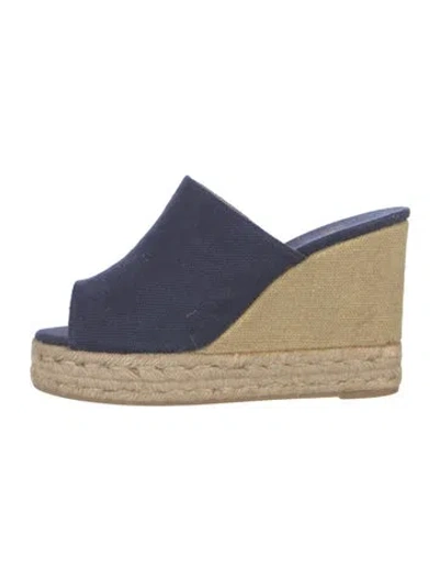 Pre-owned Castaã±er Vintage Canvas Espadrilles In Blue