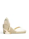 Castaã±er Wedge Espadrilles In White