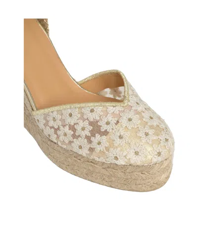 Castaã±er Wedge Sandals In Neutral