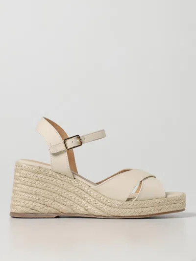 Castaã±er Keilabsatz Schuhe Castaner Damen Farbe Ivory