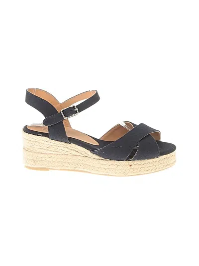 Pre-owned Castaã±er Wedges In Blue