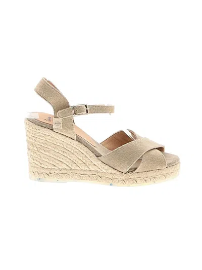 Pre-owned Castañer Wedges In Tan