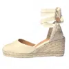 Castaã±er Women's Carina Wedge In Ivory In Multi