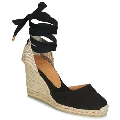 Castaã±er Women's Castaner Chiara 80 Mm Espadrille Black Ankle Strap Wedge Shoes Zogg2260
