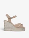 Castaã±er Castaner Womens Rust Blaudell Open-toe Suede Wedge Espadrilles In Rust