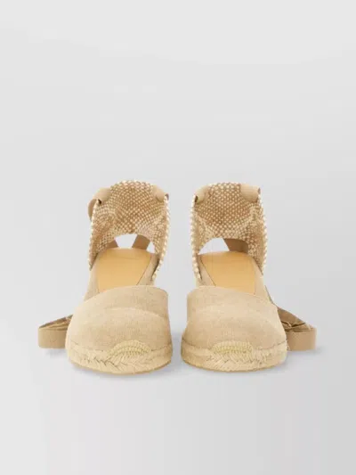 Castaã±er Woven Wedge Espadrilles Closed Back