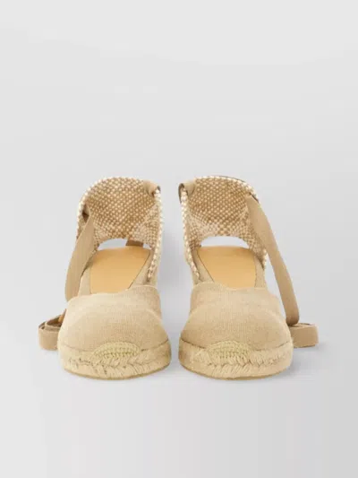 Castaã±er Wrap Ankle Closed Toe Wedge Espadrilles