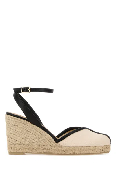 Castaã±er Cecilia Canvas Espadrille Wedges Closed Toe In Multi