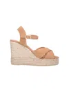 Castaã±er Castañer Woman Espadrilles Camel Size 8.5 Leather In Beige