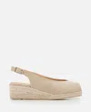 Castaã±er Dosalia Slingback Wedge Espadrilles In Beige