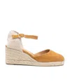 Castaã±er Chiarita Hemp Sole Wedges In Brown
