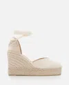 Castaã±er Bianca 105mm Woven-raffia Espadrilles In White