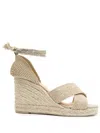 Castaã±er 90mm Becca Espadrilles In Neutrals