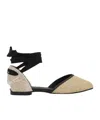 Castaã±er Ginny Crochet Sandal In Ivory Negro In Black