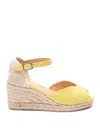 Castaã±er Castañer Woman Espadrilles Lime Green Size 6.5 Textile Fibers In Black