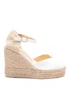 Castaã±er `chiarita/8ed/001` Wedge Espadrilles In White