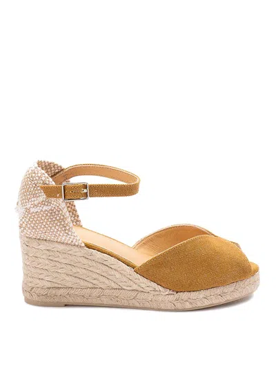 Castaã±er `bianca/6/002` Wedge Espadrilles In Yellow