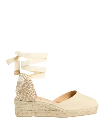 Castaã±er Carina Wedges In Beige