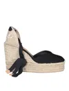 Castaã±er Carina 100mm Canvas Espadrilles In Black