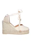 Shop Castaã±er Espadrilles Color Ivory In White