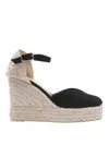 Castaã±er Castañer Woman Espadrilles Black Size 10 Textile Fibers In Negro