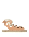 Castaã±er X Ancient Greek Ios Lace-up Leather Espadrilles In Pink