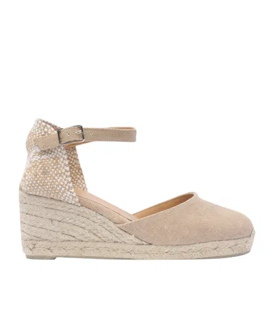 Castaã±er Ankle Strap Heel Shoes In Nude