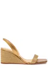 Castaã±er Barby 80mm Wedge Espadrilles In Gold