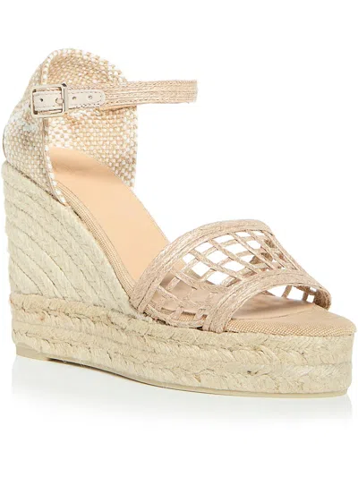 Castaã±er Bari Womens Ankle Strap Wedge Platform Sandals In Neutral