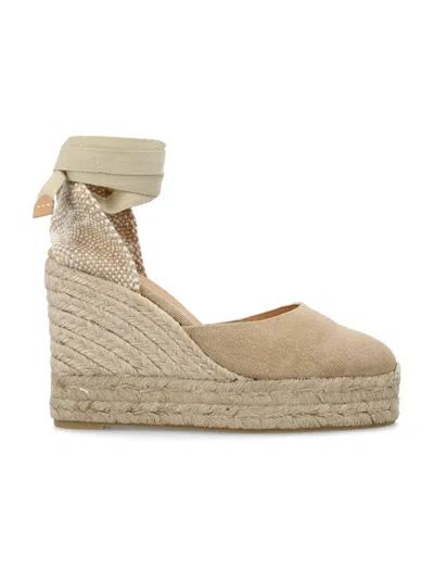 CASTAÑER BEIGE ROUND TOE ESPADRILLE WEDGES